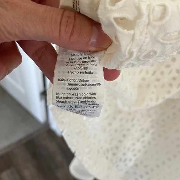 Madewell Eyelet Ruffle Sleeve Pintuck Dress Size XS - Picture 7 of 10